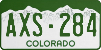 CO license plate AXS284