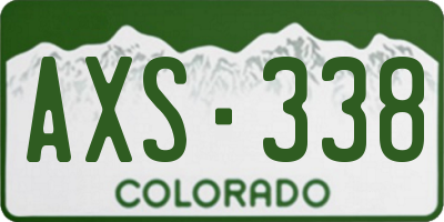 CO license plate AXS338