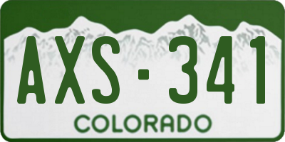 CO license plate AXS341