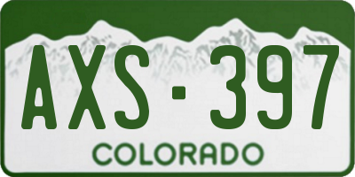 CO license plate AXS397