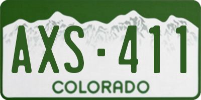 CO license plate AXS411