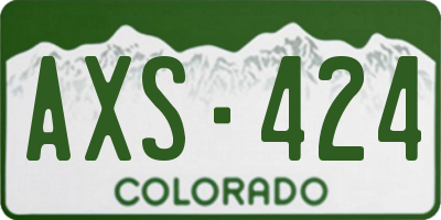 CO license plate AXS424