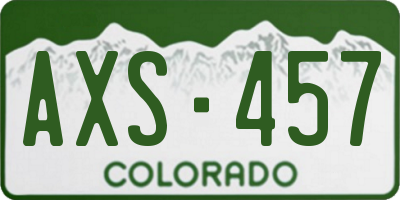 CO license plate AXS457