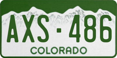 CO license plate AXS486
