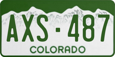 CO license plate AXS487