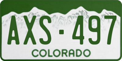 CO license plate AXS497