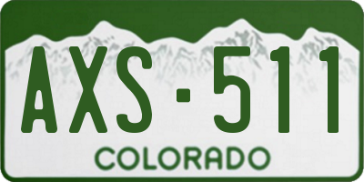 CO license plate AXS511