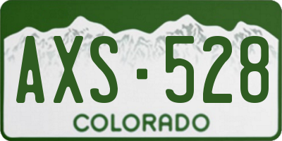 CO license plate AXS528