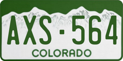 CO license plate AXS564