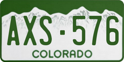CO license plate AXS576