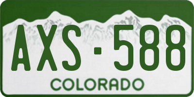 CO license plate AXS588