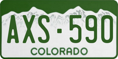 CO license plate AXS590
