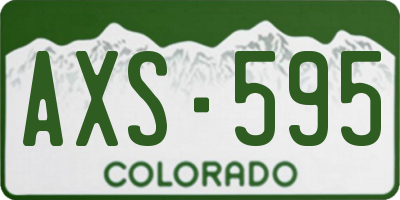 CO license plate AXS595