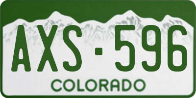 CO license plate AXS596