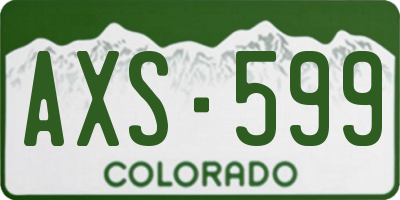 CO license plate AXS599