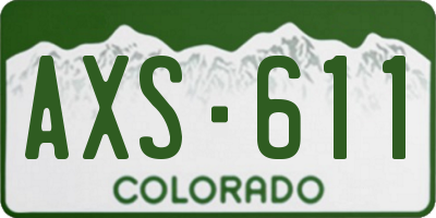 CO license plate AXS611