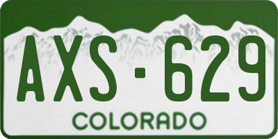 CO license plate AXS629