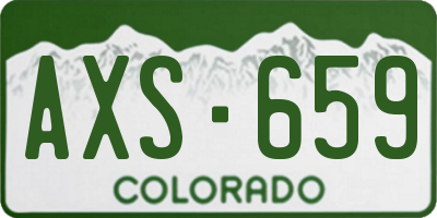 CO license plate AXS659