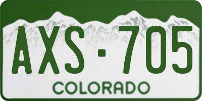 CO license plate AXS705