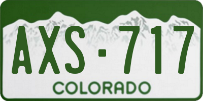 CO license plate AXS717
