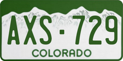 CO license plate AXS729