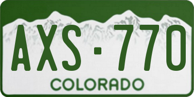 CO license plate AXS770