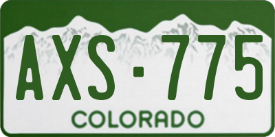 CO license plate AXS775