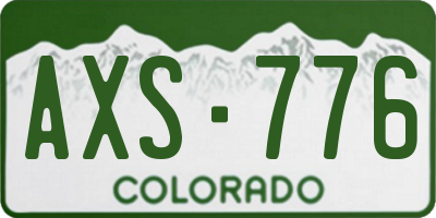 CO license plate AXS776