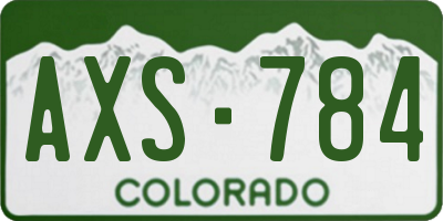 CO license plate AXS784
