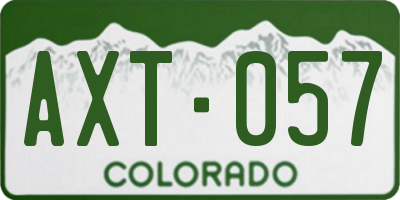 CO license plate AXT057