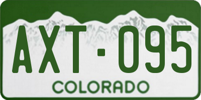 CO license plate AXT095