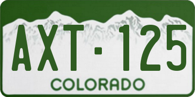 CO license plate AXT125