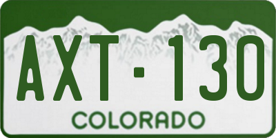 CO license plate AXT130