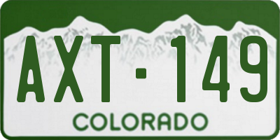 CO license plate AXT149