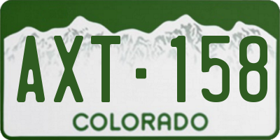 CO license plate AXT158