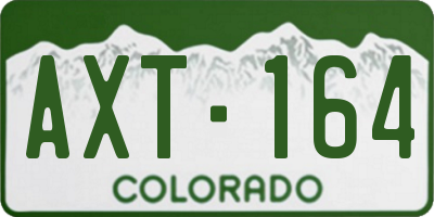 CO license plate AXT164