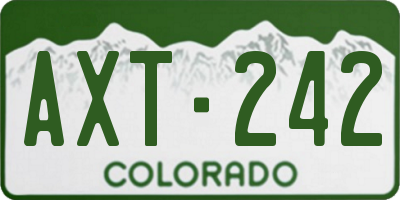 CO license plate AXT242