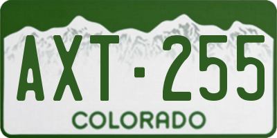 CO license plate AXT255
