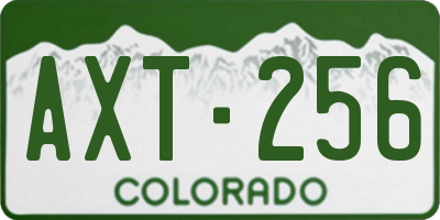 CO license plate AXT256