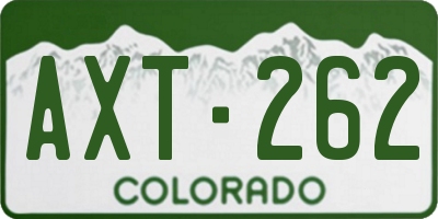 CO license plate AXT262