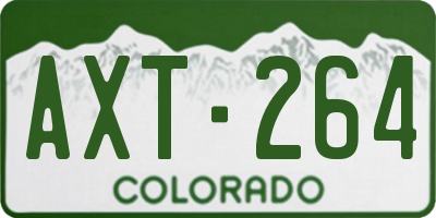 CO license plate AXT264