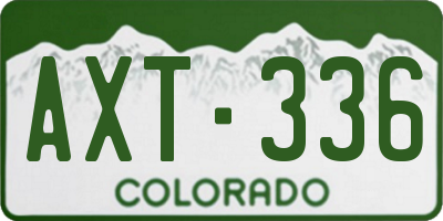 CO license plate AXT336