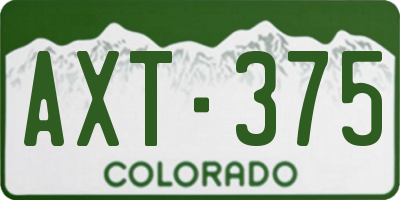 CO license plate AXT375