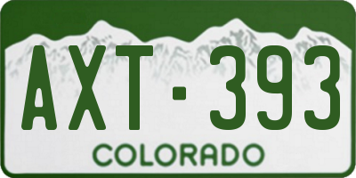 CO license plate AXT393
