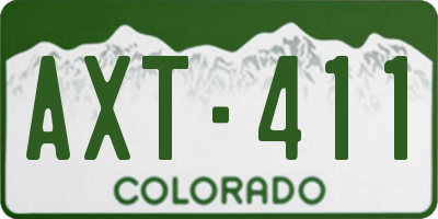CO license plate AXT411