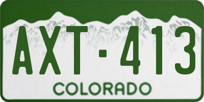 CO license plate AXT413