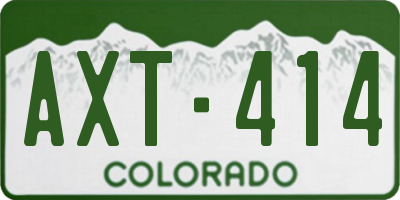 CO license plate AXT414