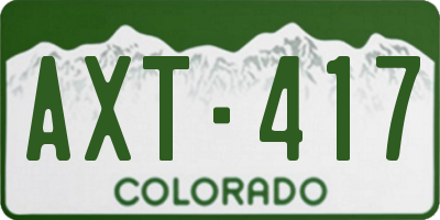 CO license plate AXT417