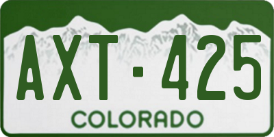CO license plate AXT425