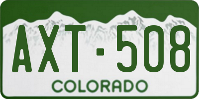 CO license plate AXT508